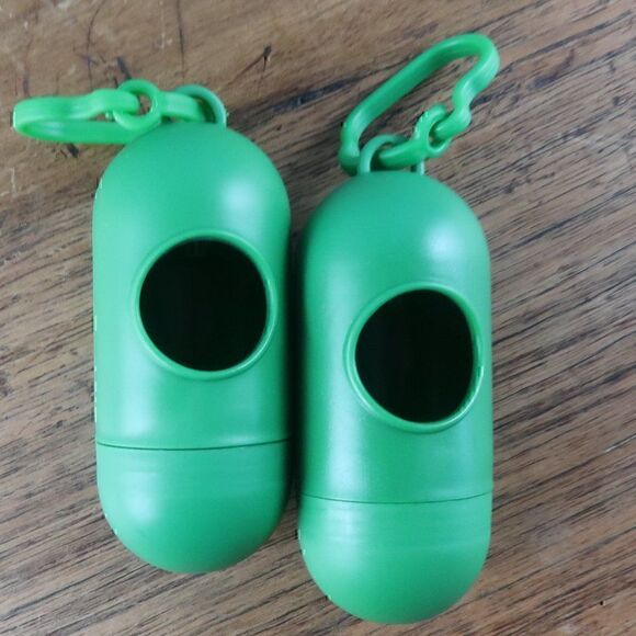FRISCO WASTE BAG PLASTIC HOLDER BUNDLE TWO GREEN BAG HOLDERS WITH BELT CLIPS NWT - Picture 1 of 2